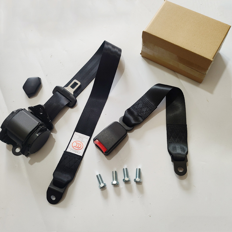 Car Seat Belt for Passenger and Cargo Vehicles, Driver and Passenger Side, Diagonal Shoulder Type, Automatic Retracting Three-Point Emergency Locking Seat Belt
