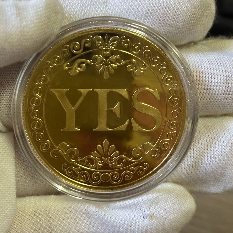 Cross-Border Popular Decision-Making Coin Yes/No Lucky Wishing Coin Creative Birthday Gift for Boys and Girlfriends Funny Coin