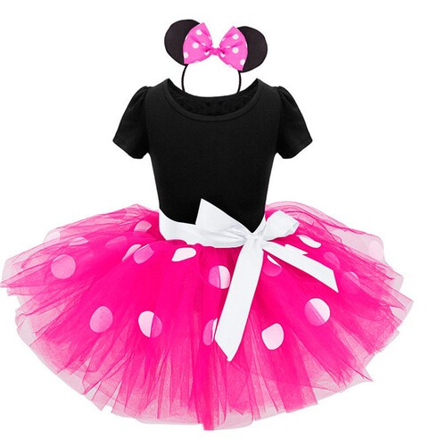  New Girls Clothes Summer Dance Fashion Polka Dot European and American Miki Mesh Dress Dropshipping