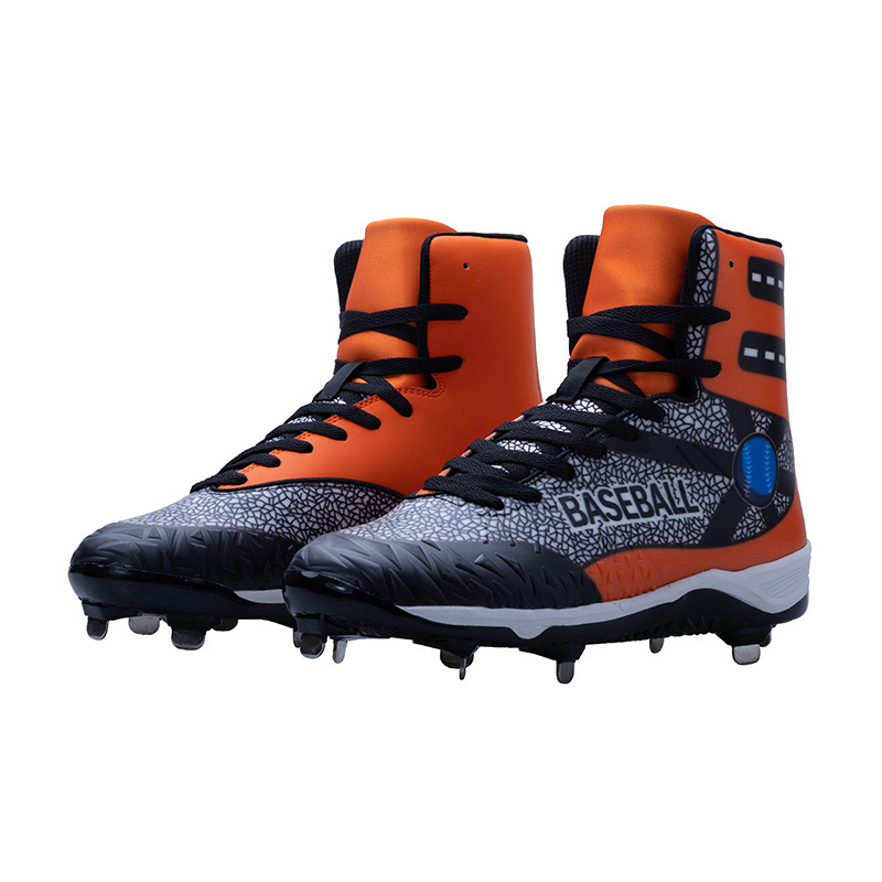 Fashionable New Style Turf Baseball Shoes with Spikes, Waterproof Professional Major League Baseball Grip-Enhancing Field Training Shoes for Men and Women, Softball