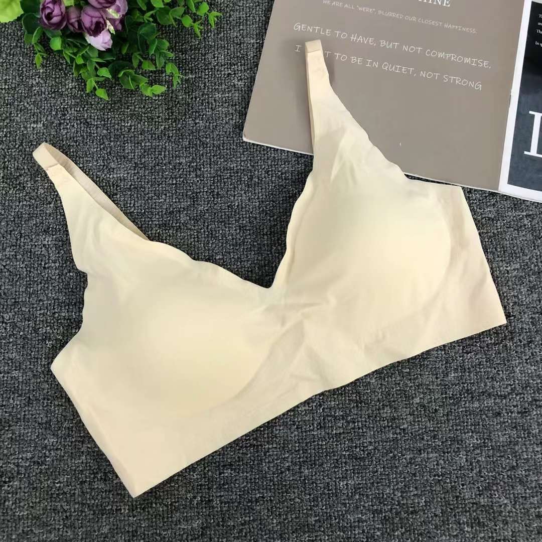 Nueva ropa interior de látex transpirable sin marcas de desnudez cómoda brillante delgada sujetador al por mayor