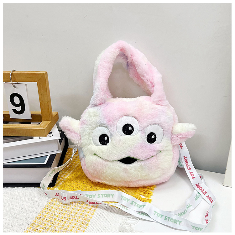 Bolso pequeño lindo para las mujeres 2023 nuevo simple peludo bolso de hombro de dibujos animados estilo coreano chica bolsa de salida portátil