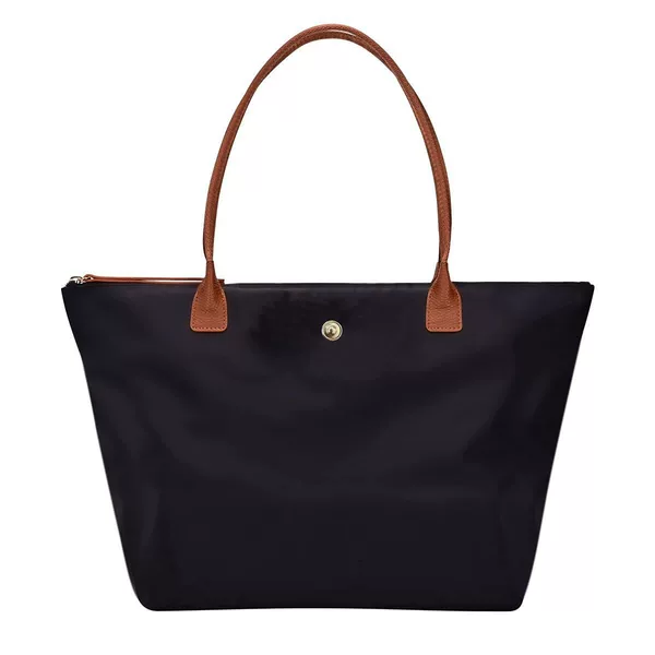 in stock Cross-border Oxford Cloth Foldable Large Capacity Dumpling Bag Handbag Shoulder Bag Large Bag Women's Bag Shopping Bag