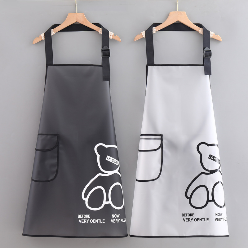 No-Wash Transparent Waterproof Apron for Kitchen Men and Women Home Cooking Pet Aquatic Work Swimming Pool Custom Printed Logo