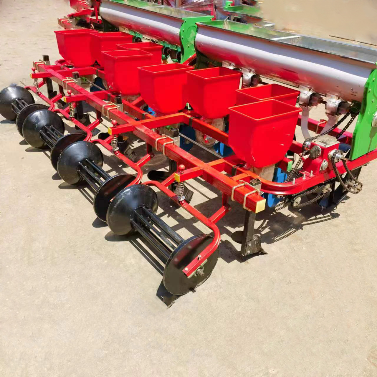 一垄两行花生起垄播种机精播机四轮拖拉机带旋耕起垄覆膜机