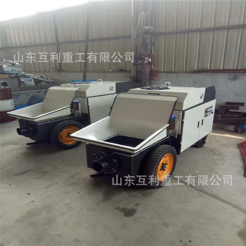 二次构造输送泵 卧式液压上料机 小型细石泥浆输送机