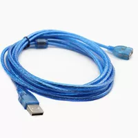 Производитель USB2.0, прозрачный синий удлинительный кабель AM-AF длиной 1,5 м с магнитным кольцом, полностью медный, двойной экранированный кабель для передачи данных с разъемами «папа-мама»