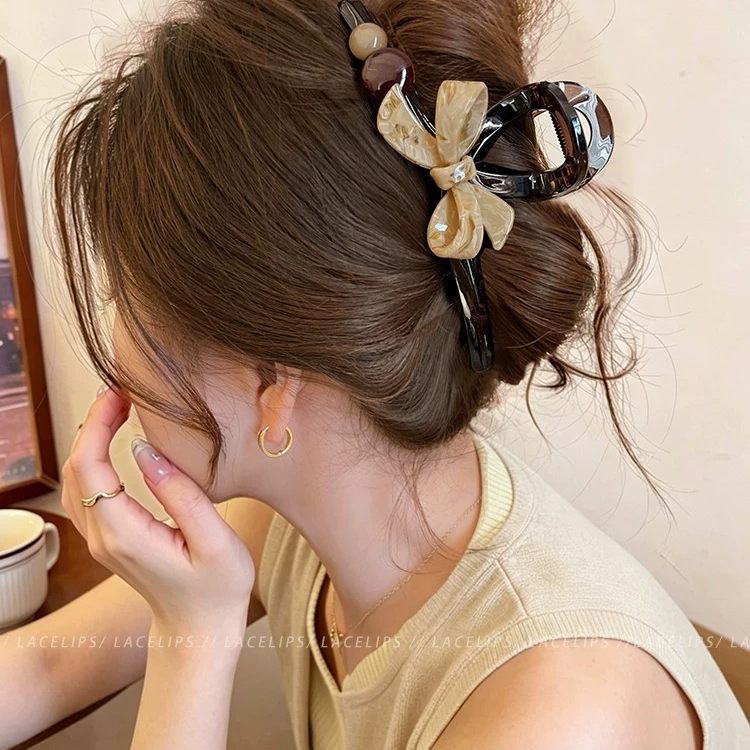 2026 nuevo clip de agarre de alto nivel lindo coreano cabeza trasera clip de cabello toque de cabello gran exquisito clip de tiburón clip de cabello image 293