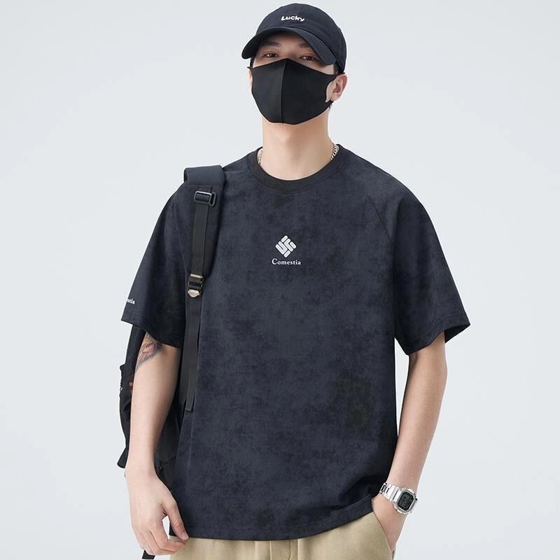 2025 新しいチョッキ絞り染めプリントトレンディな半袖 Tシャツメンズヨーロッパトレンディなブランド夏のメンズ Tシャツ|undefined