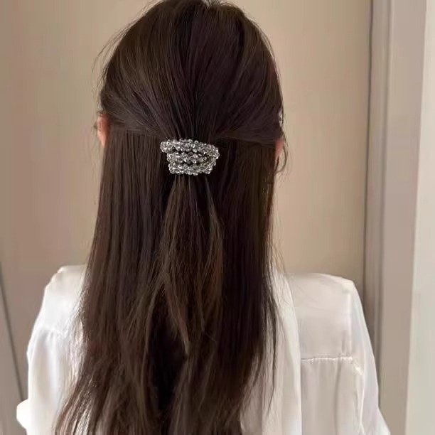 Sensación de alto nivel Versión coreana de diamante flash anillo para el cabello cuerda para la cabeza mujer 2024 nuevo estilo cola de caballo alta corbata fija banda de goma para el cabello accesorios para el cabello