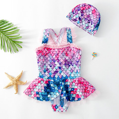 Baby Girl One-Piece Swimsuit Bikini Stylish Little Mermaid Princess Tank Top Dress Hot Spring Swimwear for Export