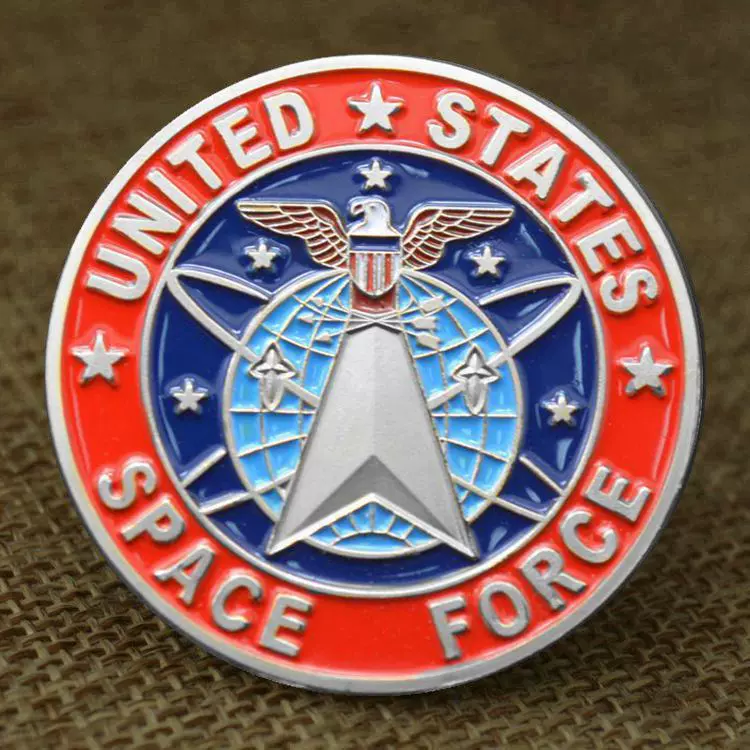 国外纪念币虚拟币 太空币宇航员立体浮雕彩色烤漆金属纪念章