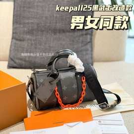 驴家新款keepall25黑武士枕头手提单肩老花肩带斜挎包辽宁南台工