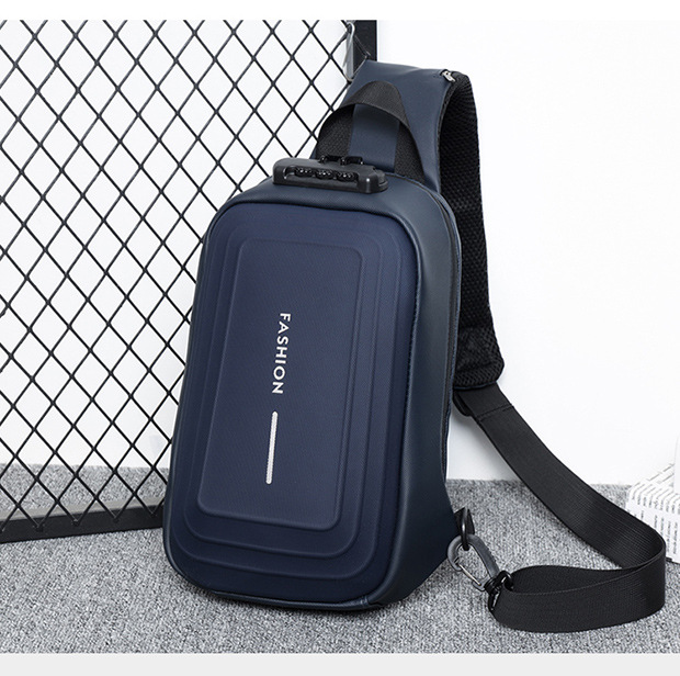 2024 Spring Sports chest backpacks, cross-border wholesale USB charging port bags, men's crossbody bags, fashionable single-shoulder bags undefined