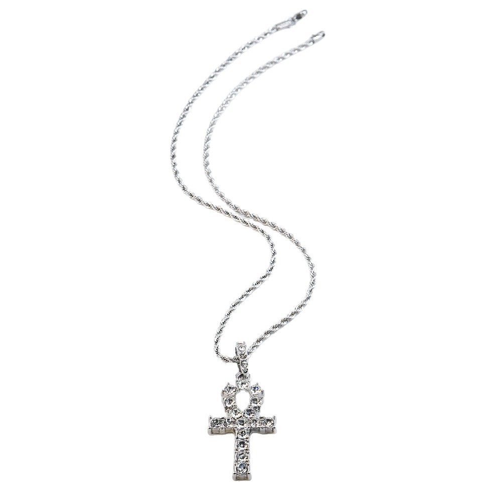 Collar de cruz con diamantes de moda para mujer, cadena para clavícula, nuevo modelo 2024, colgante de diseño exclusivo, simple y lujoso.