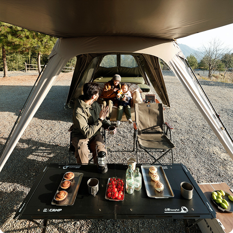 SunnyFeel Outdoor Dome Canopy - No-Installation Quick-Open Sunshade Waterproof Camping Multi-Module Tent