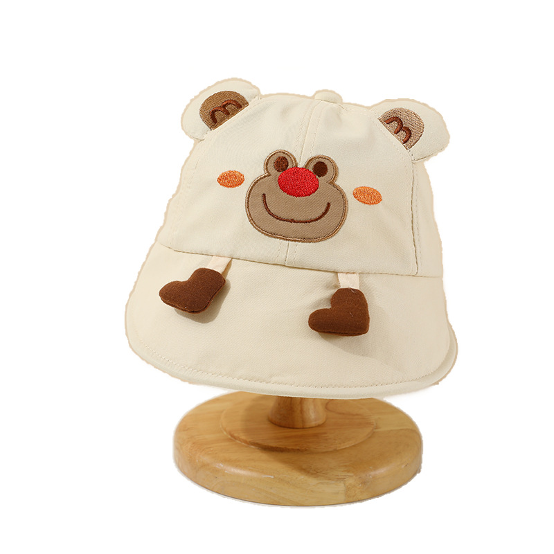 Bonito sombrero de bebés de dibujos animados primavera y otoño delgado sombrero de boca de pato para niños y niñas viajar sombrero de béisbol de protección solar