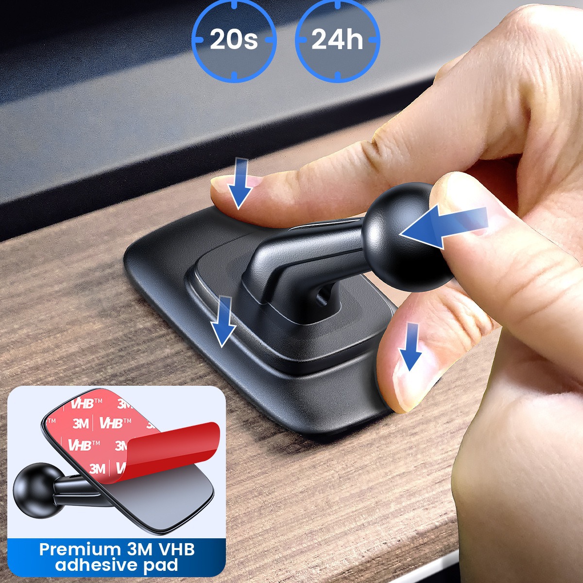 APPS2Car titular del teléfono del coche compatible con popsocket MagSafe Center consola pegar titular del teléfono