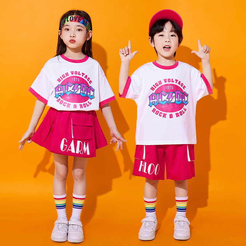 Children's cheerleading performance uniform primary school sports class uniform summer kindergarten dance choir Dragon Boat Festival performance uniform