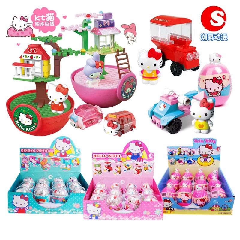 Sanrio, Hello Kitty, конструктор, игрушка, полный комплект, капсульная игрушка, подарочный набор на день рождения