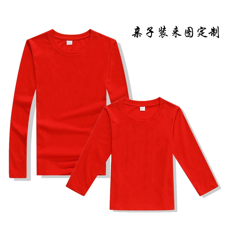 Осенняя Детская футболка с длинными рукавами и пустыми рукавами, повседневная одежда для родителей и детей, футболка с круглым вырезом, нижняя рубашка для маленьких и средних детей с принтом