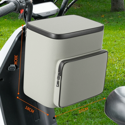 Electric car tail box, Battery Car Waterproof Front Bag - haoyue-gray-oxford-cloth-can-hold-helmet-raincoat-default-items
