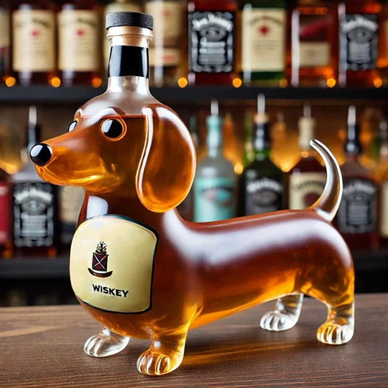 Граница Funny French Bulldog Whiskey Bottle Funny French Bulldog Whiskey Bottle