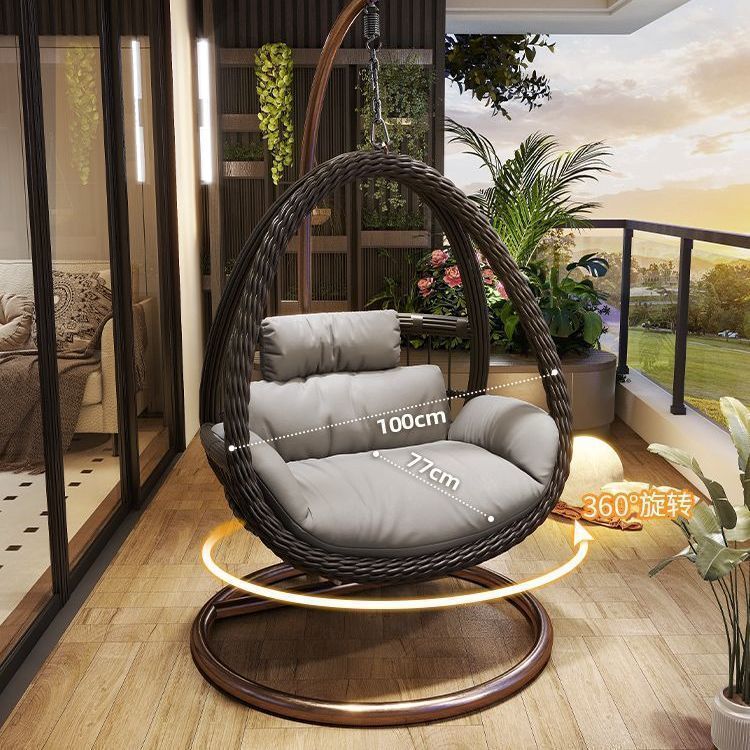 Cestas de suspensión al aire libre casera swing nido de pájaros silla de caña silla de patio doble mecedora hamaca interior balcón silla perezosa