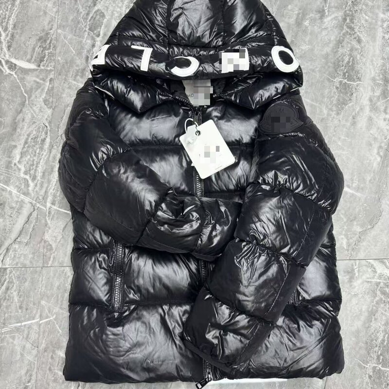2025蒙冬季连帽修身短款棉服保暖情侣款重工艺正版字母帽子外套|undefined