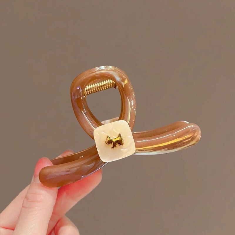 韩系可爱卡通蝴蝶结发夹女后脑勺盘发抓夹大号高级感百搭发卡发饰|undefined