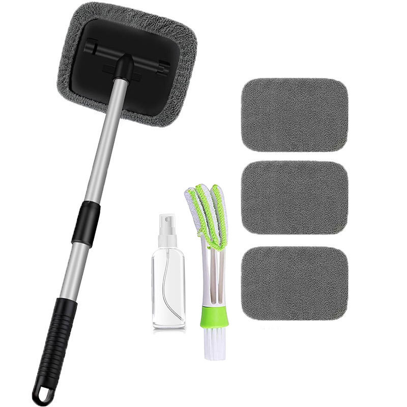 조합 7(1): 회색 천 커버 4개 + 사각형 플라스틱 부품 1세트 + 스프레이 병 1개 + 에어컨 청소용 브러시 1개