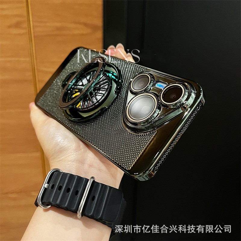 Shell de disipación de calor permeable a la atmósfera galvanizada para Huawei P70PRO caso de teléfono móvil soporte giroscópico de absorción Mate60Pro caso duro