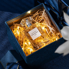 Manufacturer blue square gift box exquisite birthday gift box heaven and earth cover bow packaging box