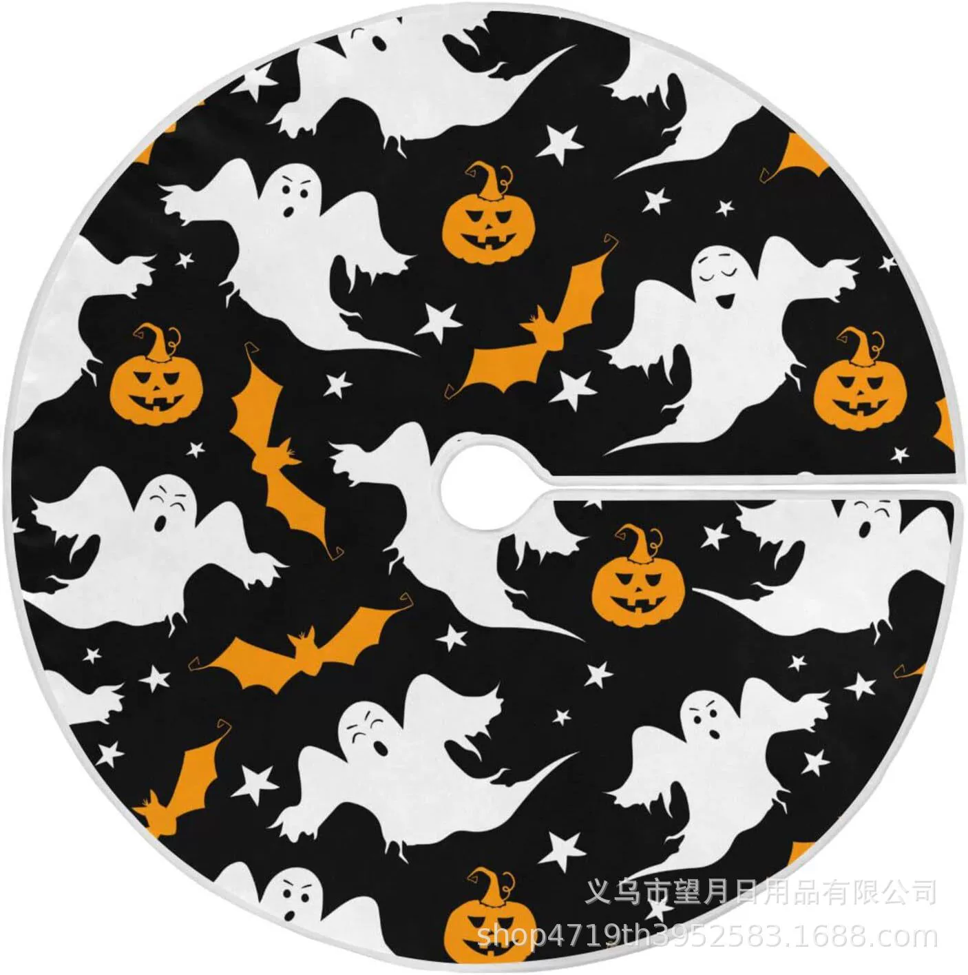 Кроссбордная сеkс Halloween елочная юбка новая фланелевая линя рождественские украшения тыква призрак летучая мышь черная кошка ведьма