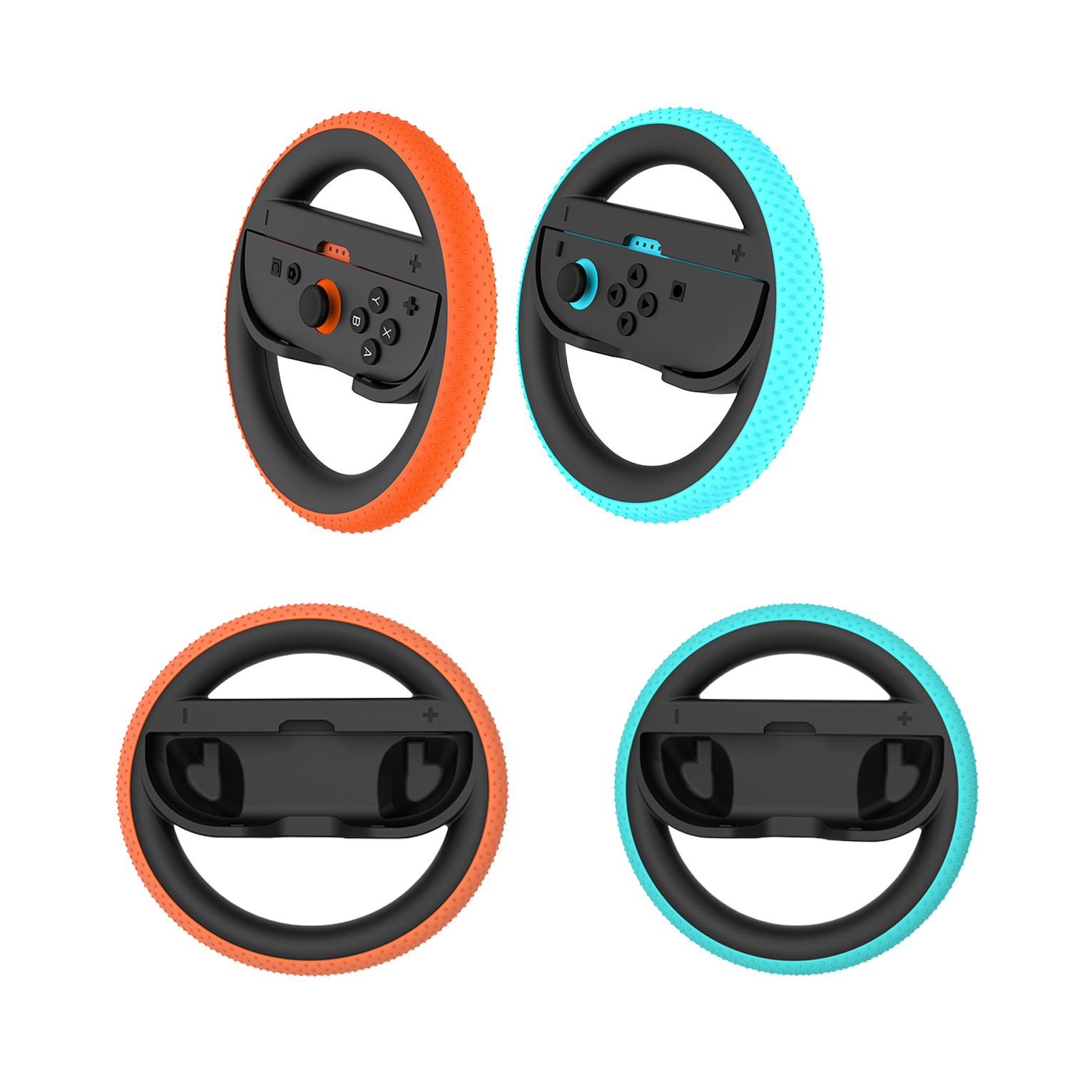 Switch2 Generation Left and Right Handlebar Racing Steering Wheel Ns2 Small Handlebar Round Steering Wheel Set of 2 with Anti-Slip Particles
