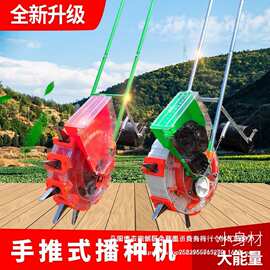 手推式播种机花生玉米黄豆水稻小麦油菜多功能新款自动小型点播机