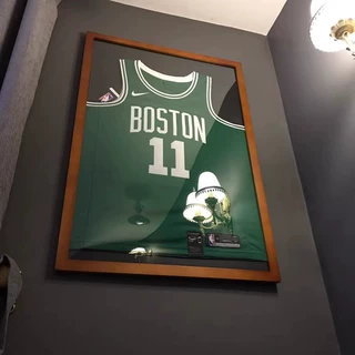 球衣裱框相框装裱挂墙NBA 足球篮球CBA球衣收藏展示实木画框
