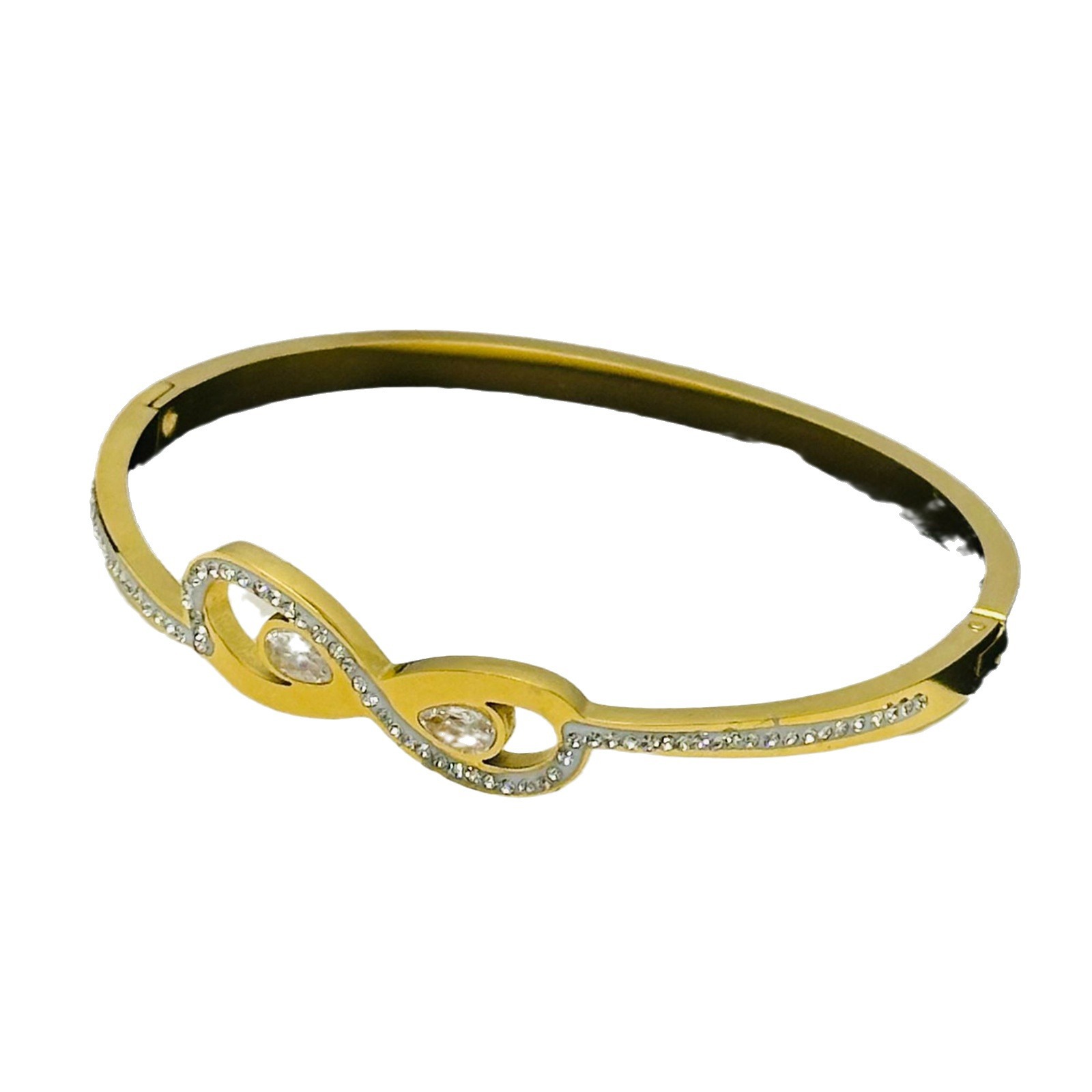 Mobius Ring Love Infinite Pulsera Moda femenina Pulsera de todo fósforo Acero de titanio No se desvanece Joyas de oro Simple y ligero Lujo