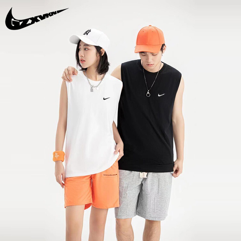 Men's Pure Cotton Vest Men's Basketball Uniform Classy Combed Cotton Heavy Sleeveless T-Shirt Student Sports Casual Top