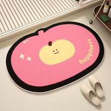 简约苹果房子仿羊绒地垫浴室吸水防滑垫淋浴间门口脚垫洗手间地毯