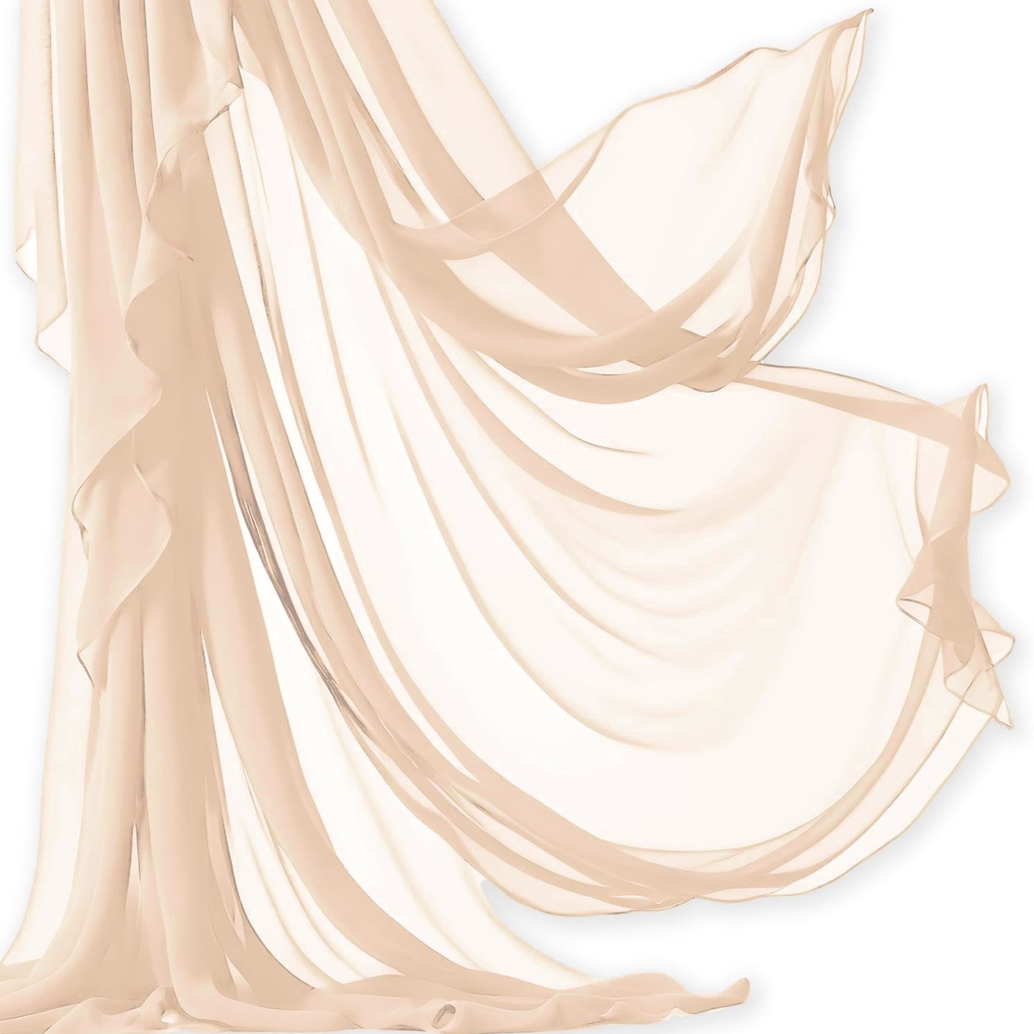 Velo de arco para boda, cortina de boda, velo de belleza, decoración para eventos al aire libre, camino de mesa, estilo europeo con perlas