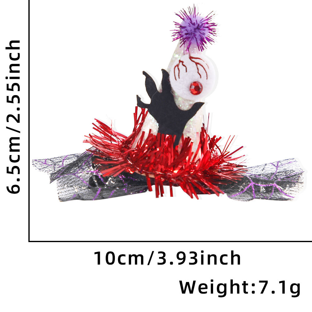 15g Weight Hairpin Event & Party Supplies 1 Piece Quantity Holiday, Festival Occasion Felt cloth Material Halloween Festival Pumpkin, Skull Pattern Funny Style Halloween Funny Pumpkin Skull Felt Cloth Holiday Festival Hairpin 4