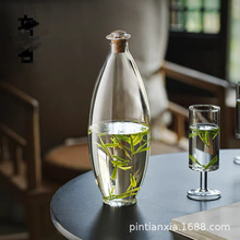 高硼硅玻璃冷泡瓶热泡瓶耐热透明凉水壶绿茶泡茶壶家用密封酒瓶