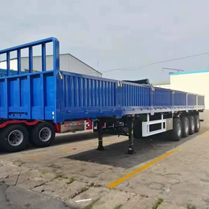 Foreign trade 13m heavy-duty flatbed trailer, 4-axle semi-trailer, heavy-duty transport semi-trailer, trailer