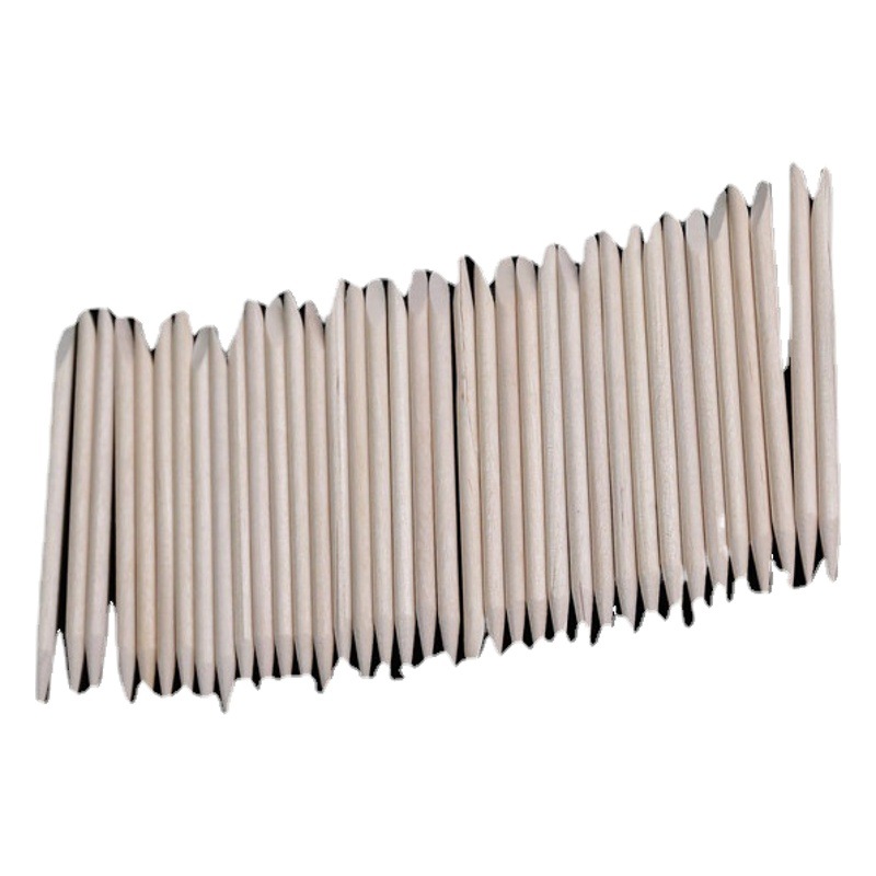 Nail Art Wooden Sticks, Rhinestone Applicator Sticks, 114mm Nail Art Tool Kit, Wooden Sticks for Applying Nail Tips, Birch Wood Sticks, 100 Pieces Per Pack