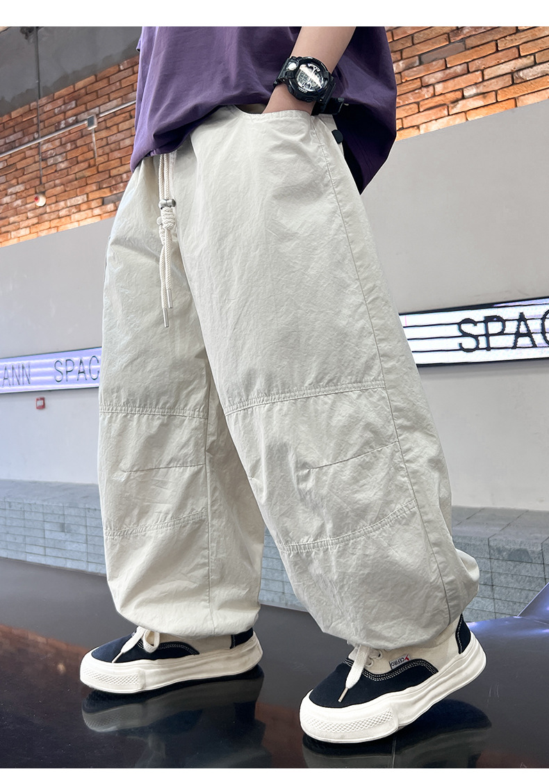 Pi Shuai Pojkar Tunna 2024 Nya Myggsäkra Mellanstorlekar Stora Barn Sommararbetsbyxor Trendiga_voghion.com