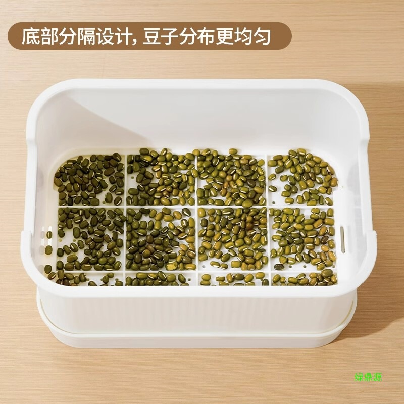 豆のもやしの箱、水耕栽培の発芽トレイ、家庭用食品グレードの苗トレイ、豆のもやしの植え付け|undefined