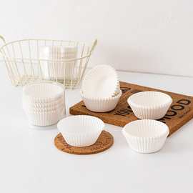 一次性雪媚娘肉松小贝纸托批发防油纸圆形食品级耐高温纸杯纸托