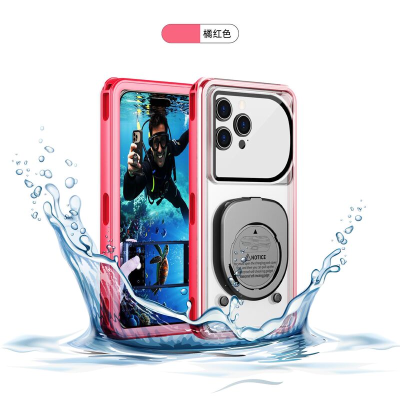 Apple Samsung Huawei 用の自己検査防水携帯電話ケース 6.9inch 以内の画面ダイビング携帯電話バッグ ケース|undefined