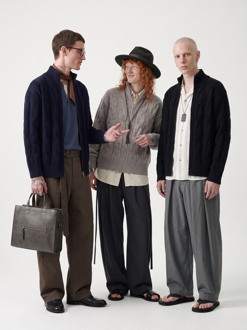Inflation Jacquard Knit Jacket